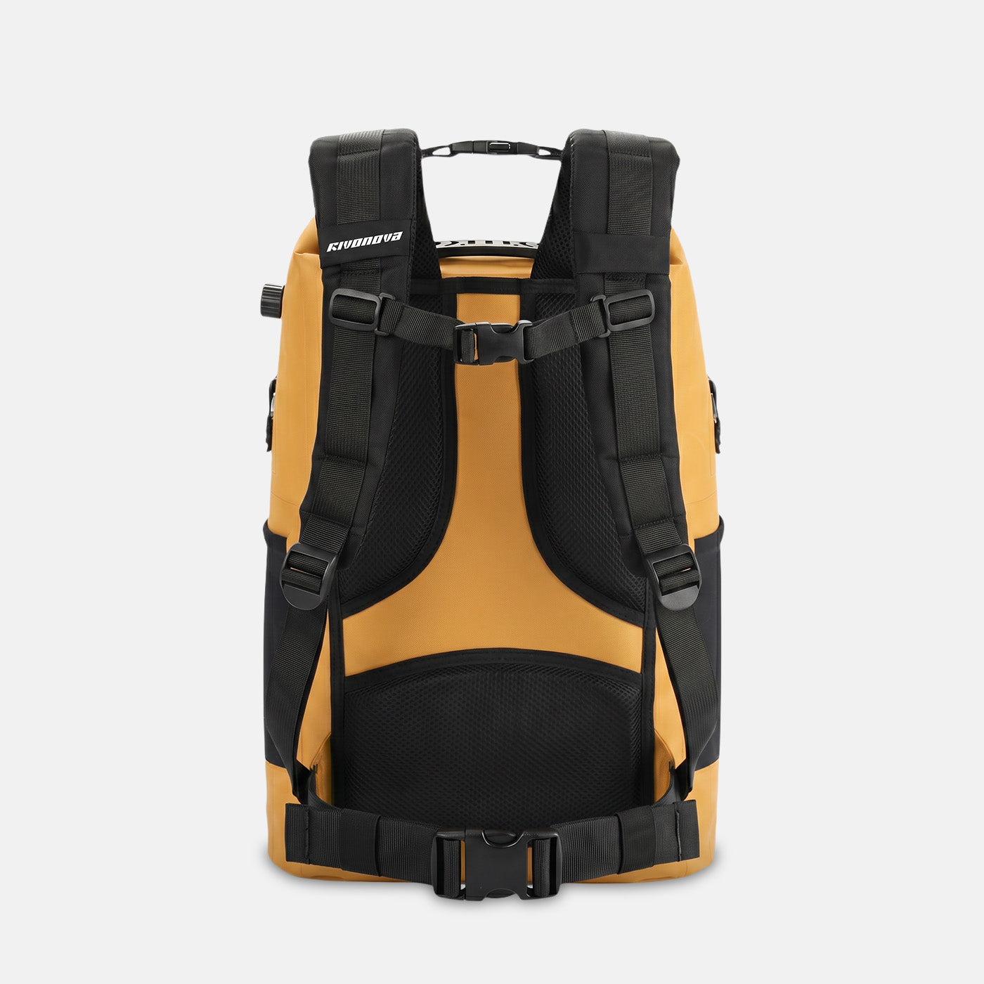 RIVONOVA 20L Roll-Top Backpack Cooler - back view harness system#Size_20L#Color_Orange