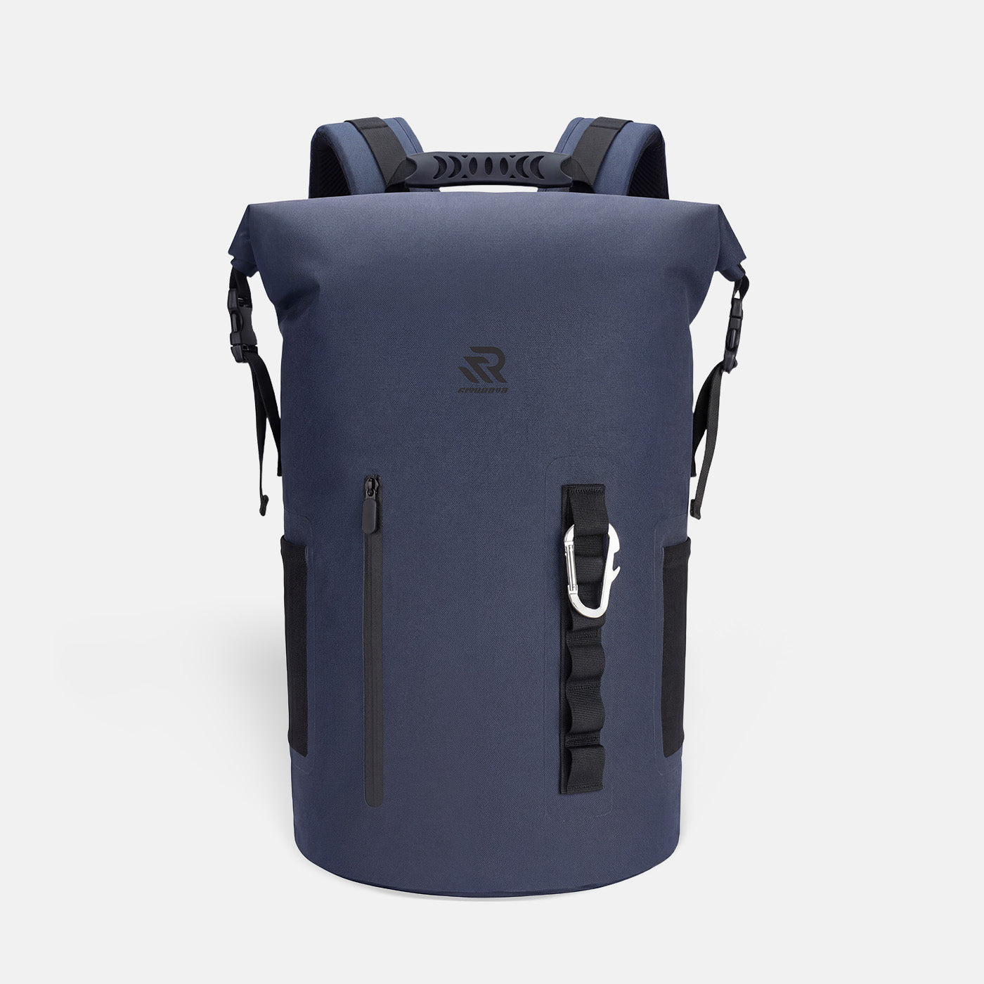 RIVONOVA 35L Roll-Top Backpack Cooler in Navy - front view