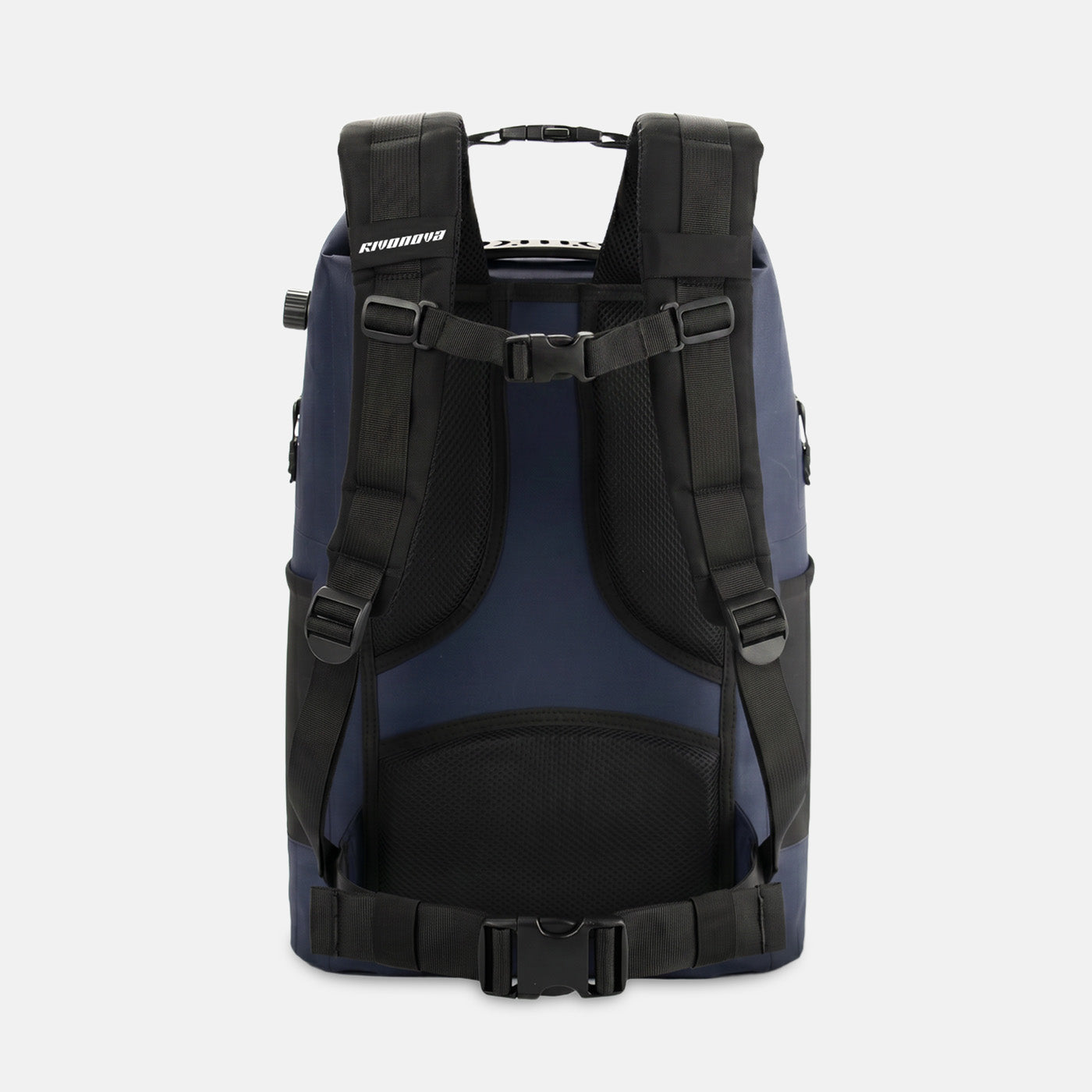 RIVONOVA 20L Roll-Top Backpack Cooler - back view harness system#Size_20L#Color_navy