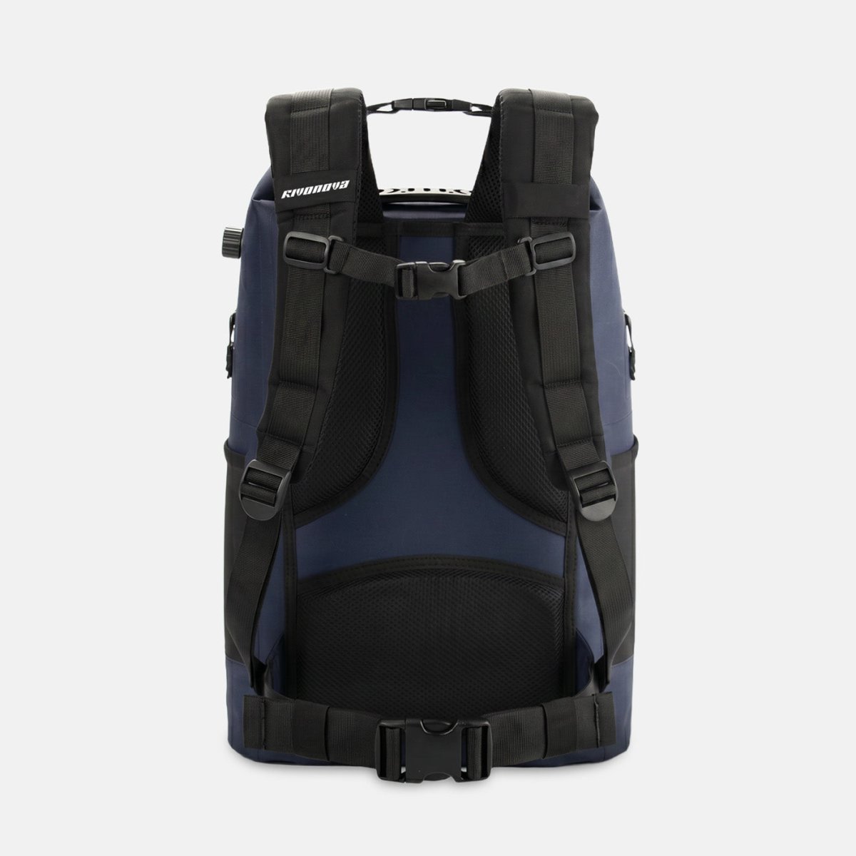RIVONOVA 20L Roll-Top Backpack Cooler - back view harness system#Size_20L#Color_navy