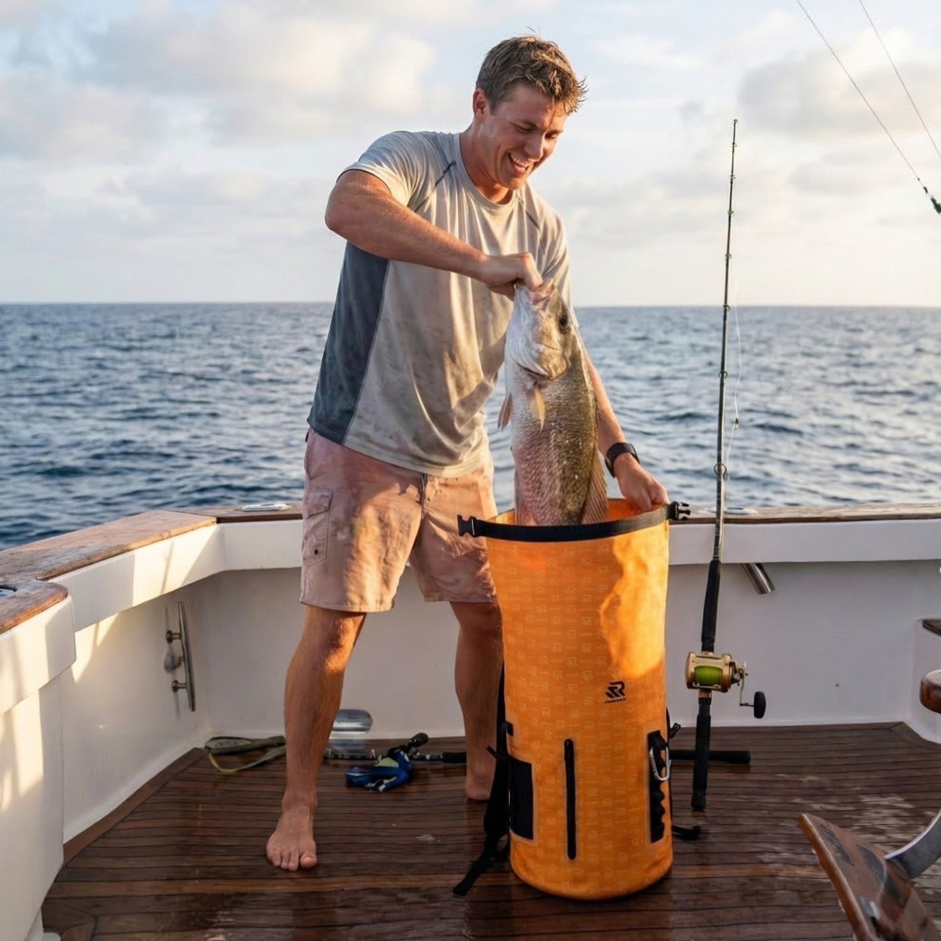 insulated backpack cooler for fishing