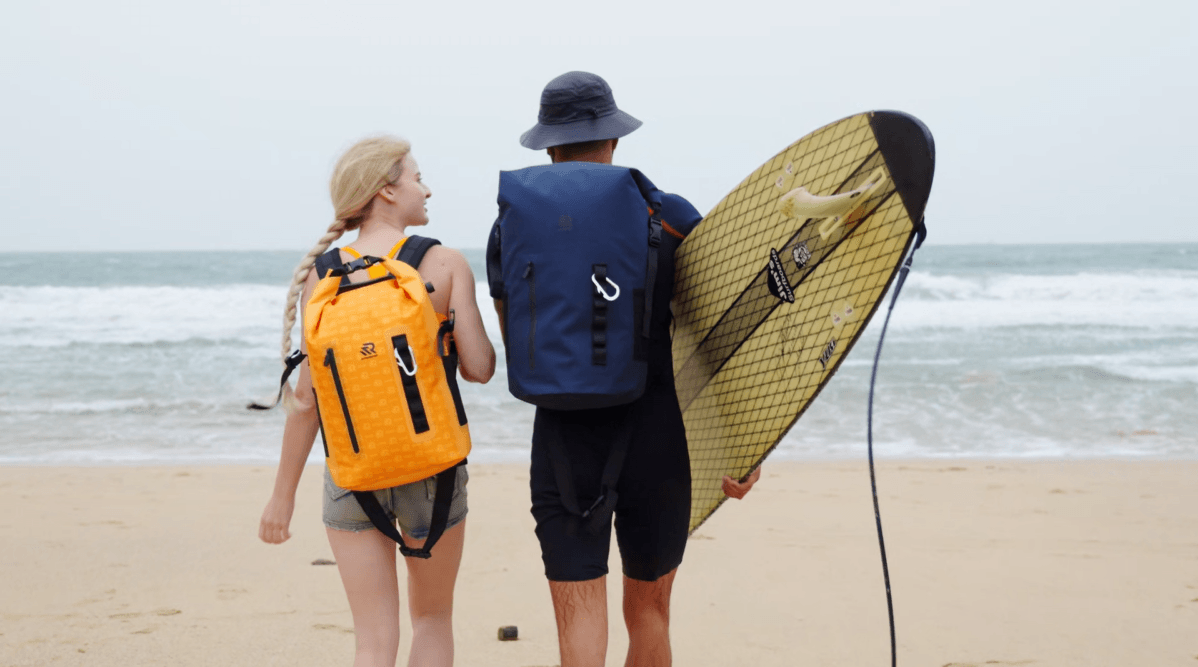 rivonova roll-top backpack for fishing