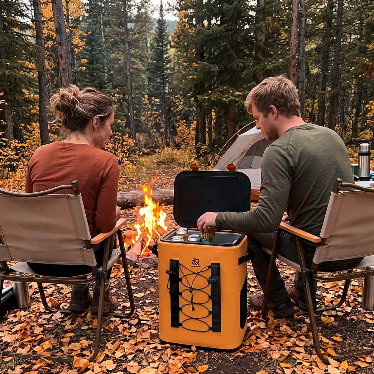RIVONOVA magnetic soft cooler for bonfire#Color_Orange