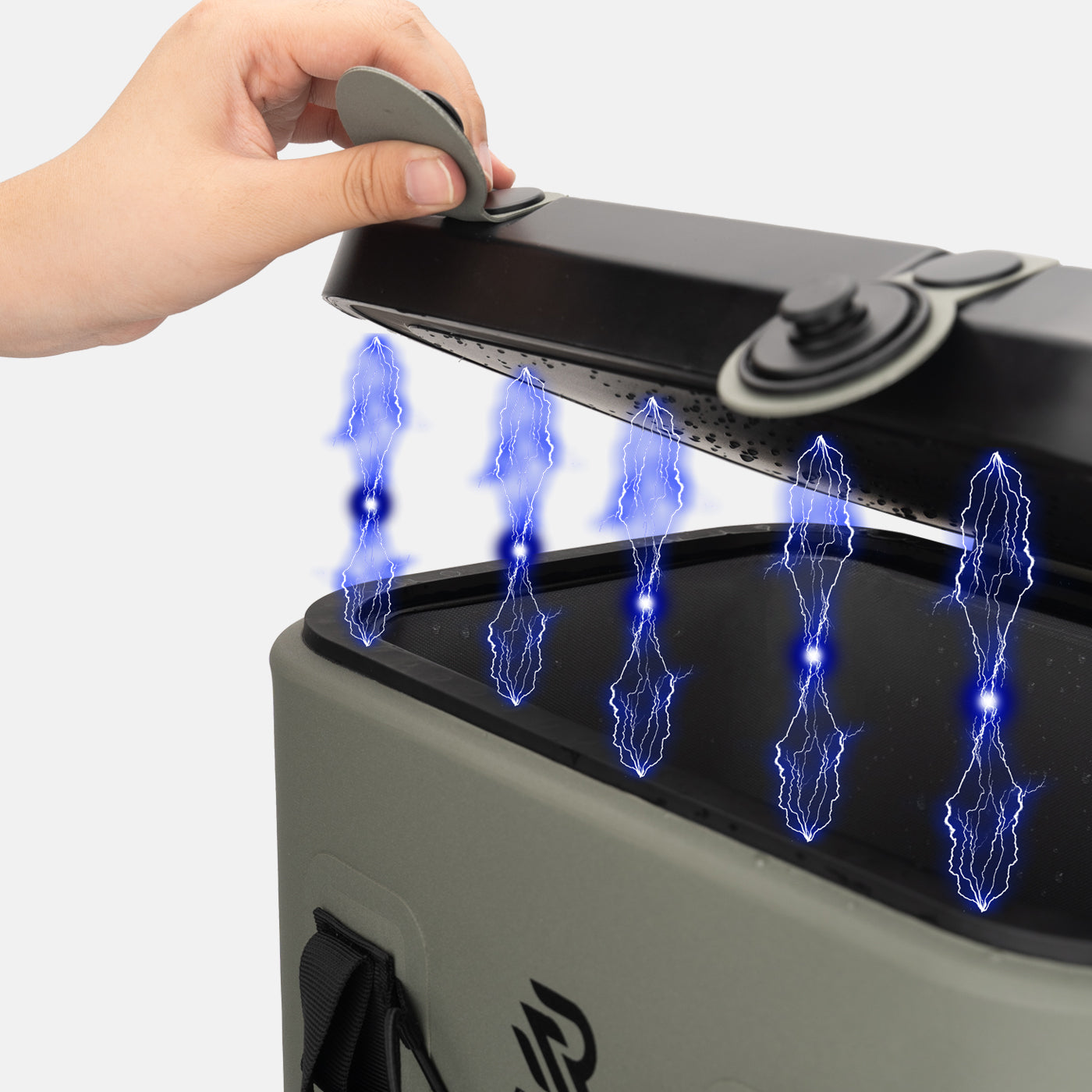RIVONOVA 24Can Magnetic Soft Cooler in Green - the magnetic closure