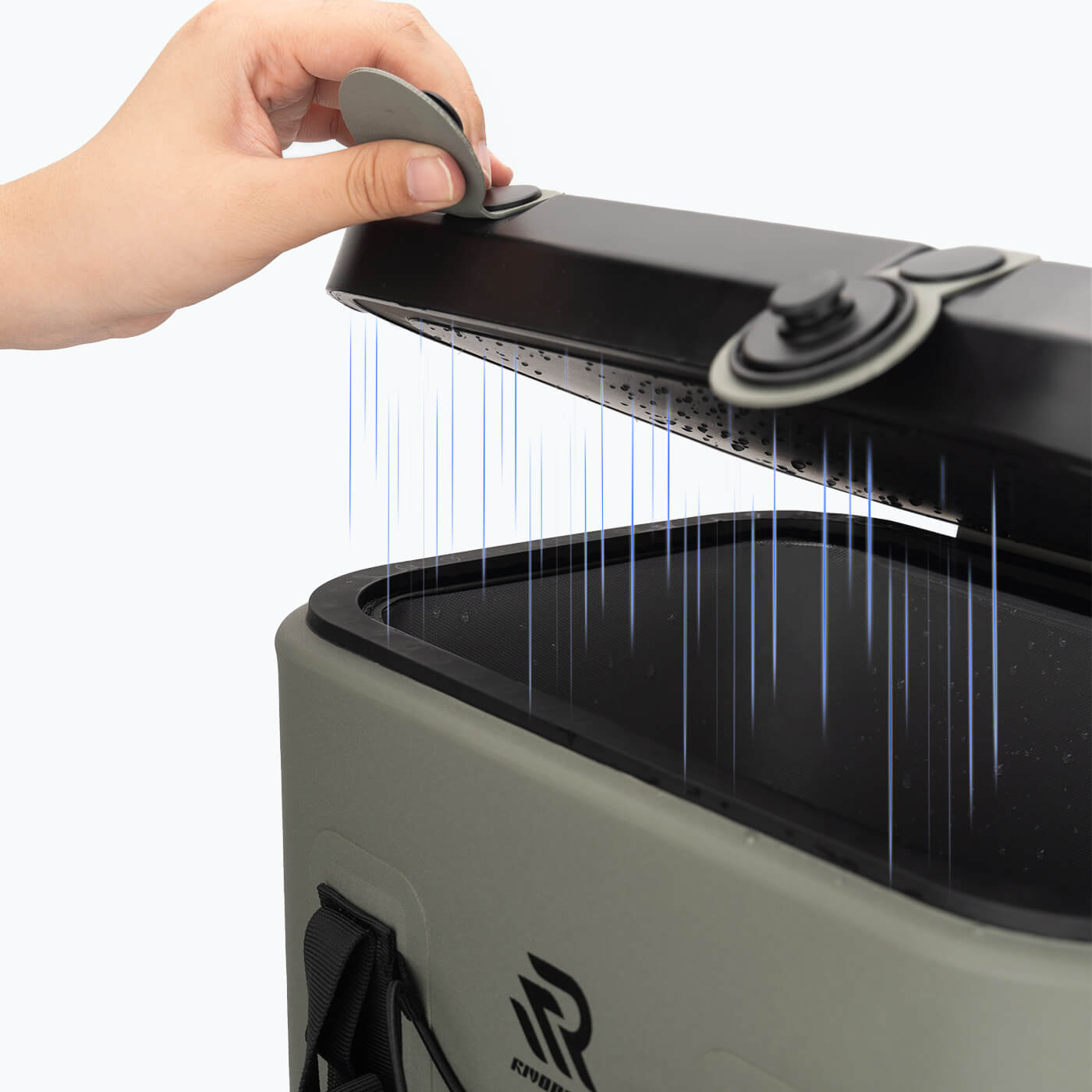 one-handed access the magnetic soft cooler 24can#Color_Green