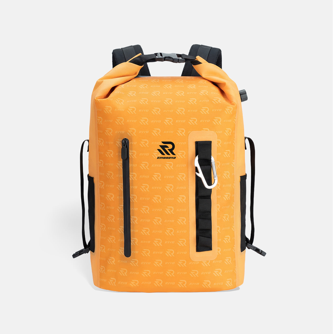 20L Roll-Top Backpack Cooler in Orange - front view