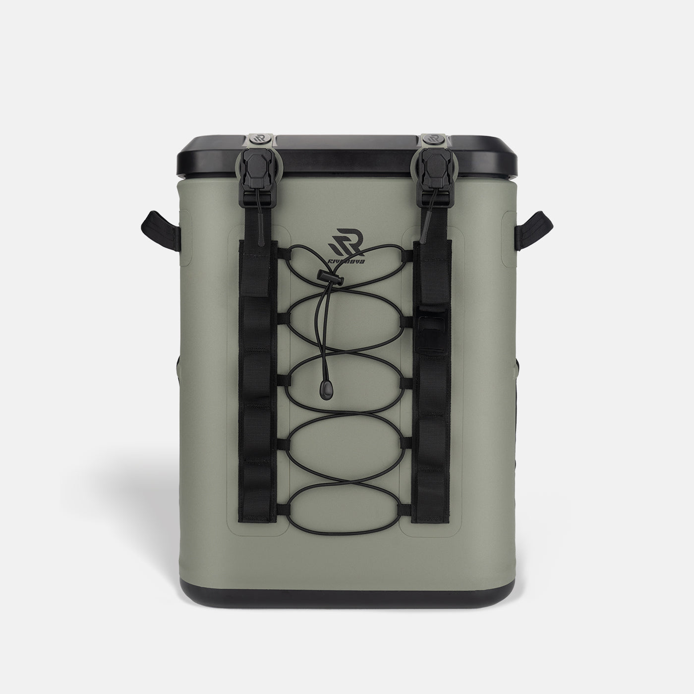 RIVONOVA 24Can Magnetic Soft Cooler in Green - front view