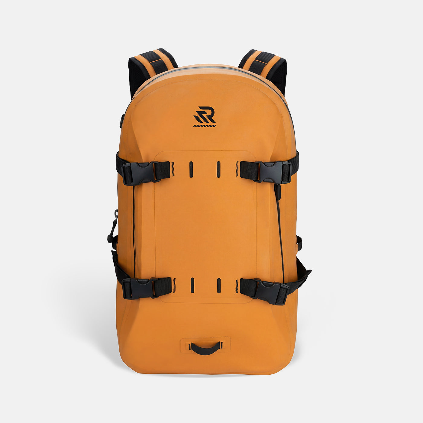 RIVONOVA 30L Waterproof Backpack in Orange - front view