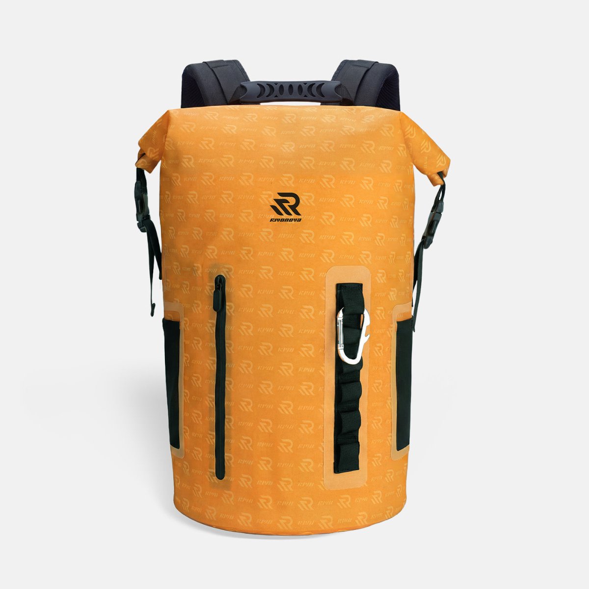 RIVONOVA 35L Roll-Top Backpack in Orange - front view