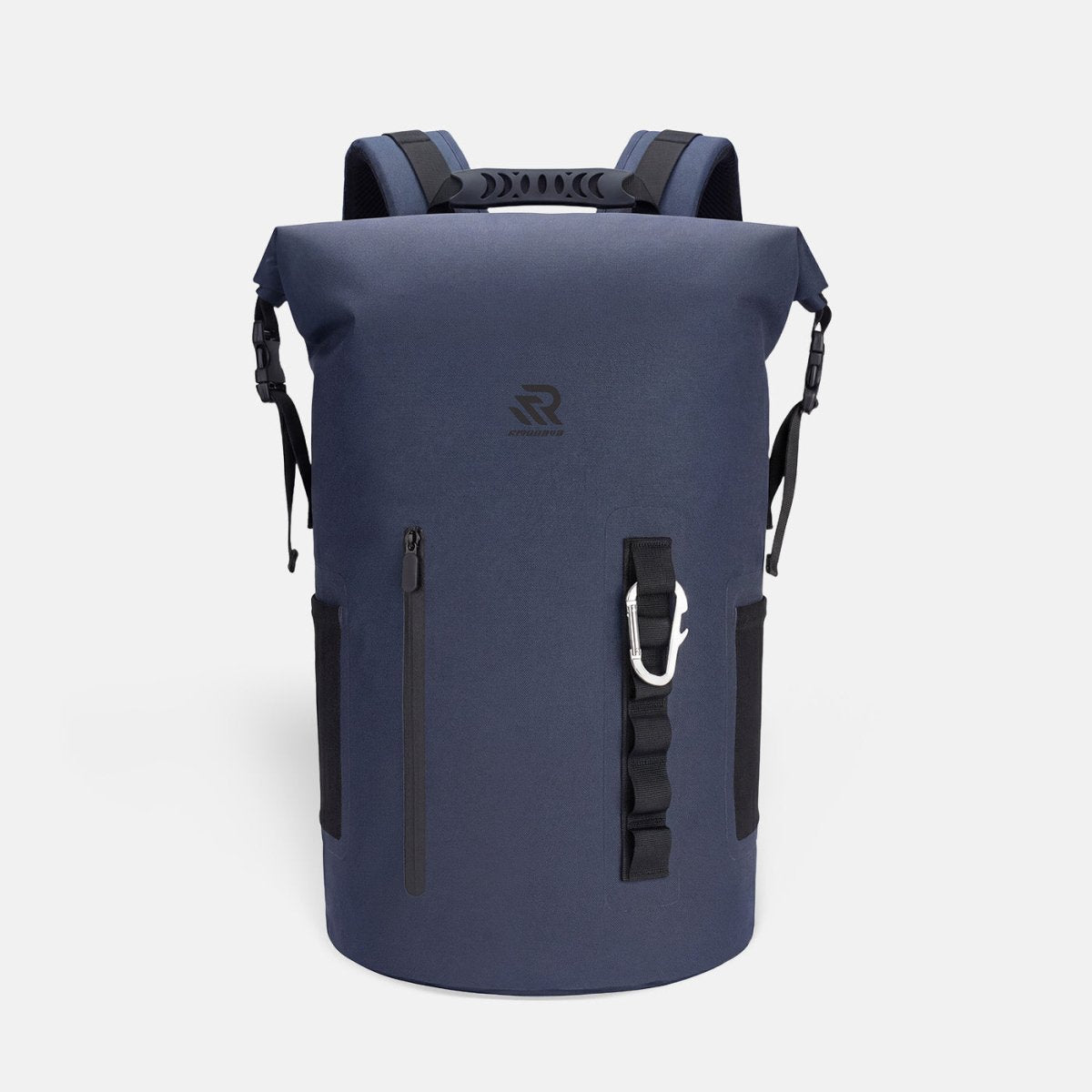 RIVONOVA 35L Roll-Top Backpack Cooler in Navy - front view