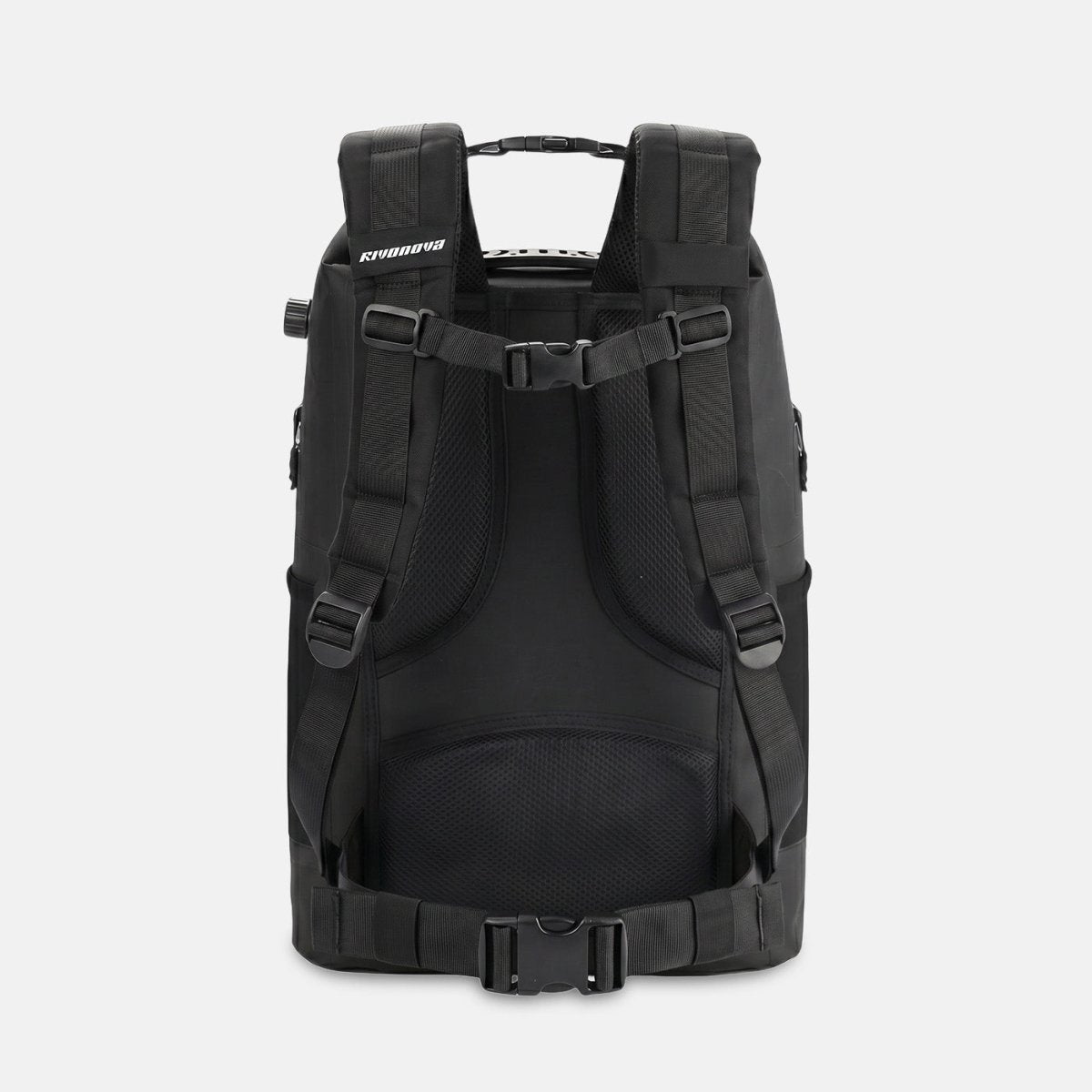 RIVONOVA 20L Roll-Top Backpack Cooler - back view harness system#Size_20L#Color_Black