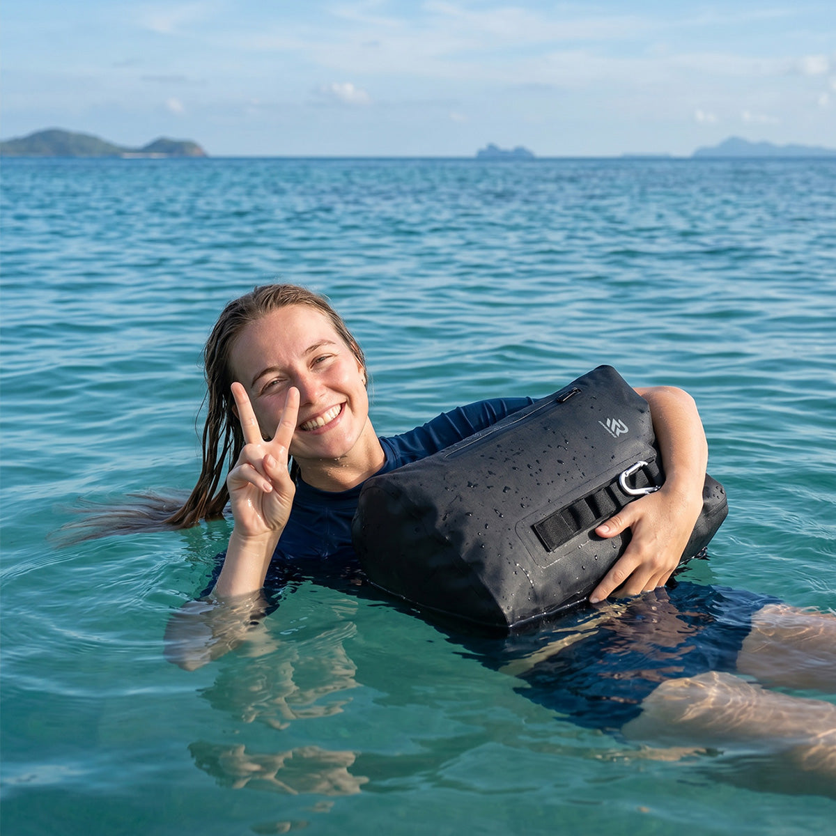 rivonova floating roll-top backpack cooler