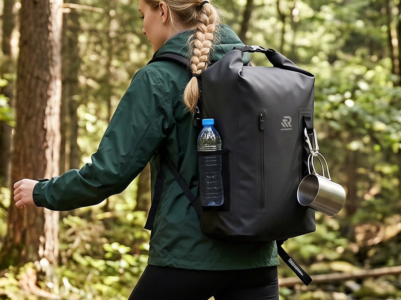 20L Roll-Top Backpack Cooler For Hiking