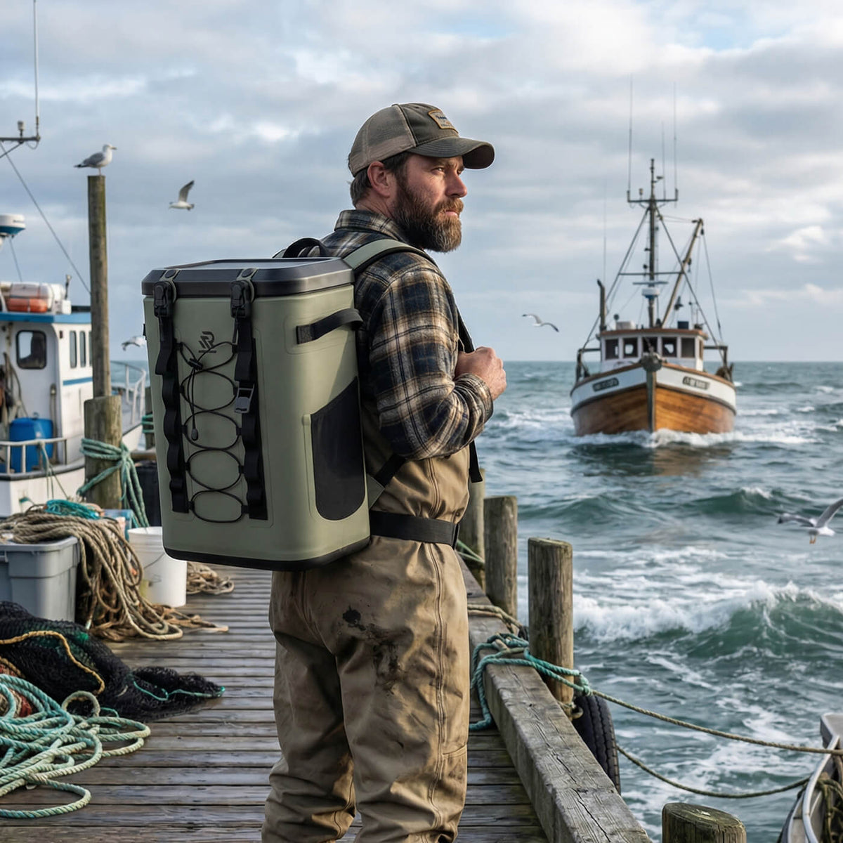 Unlike traditional soft cooler, RIVONOVA magnetic soft cooler can be worn as a backpack, freeing up your hands.