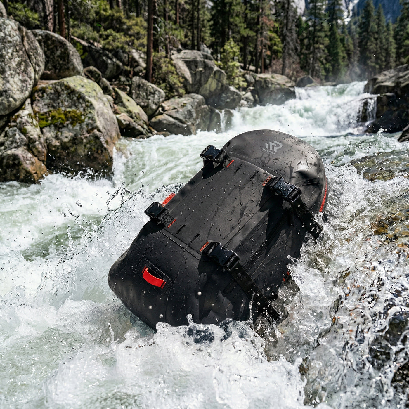 IPX waterproof backpack for camping beside lake