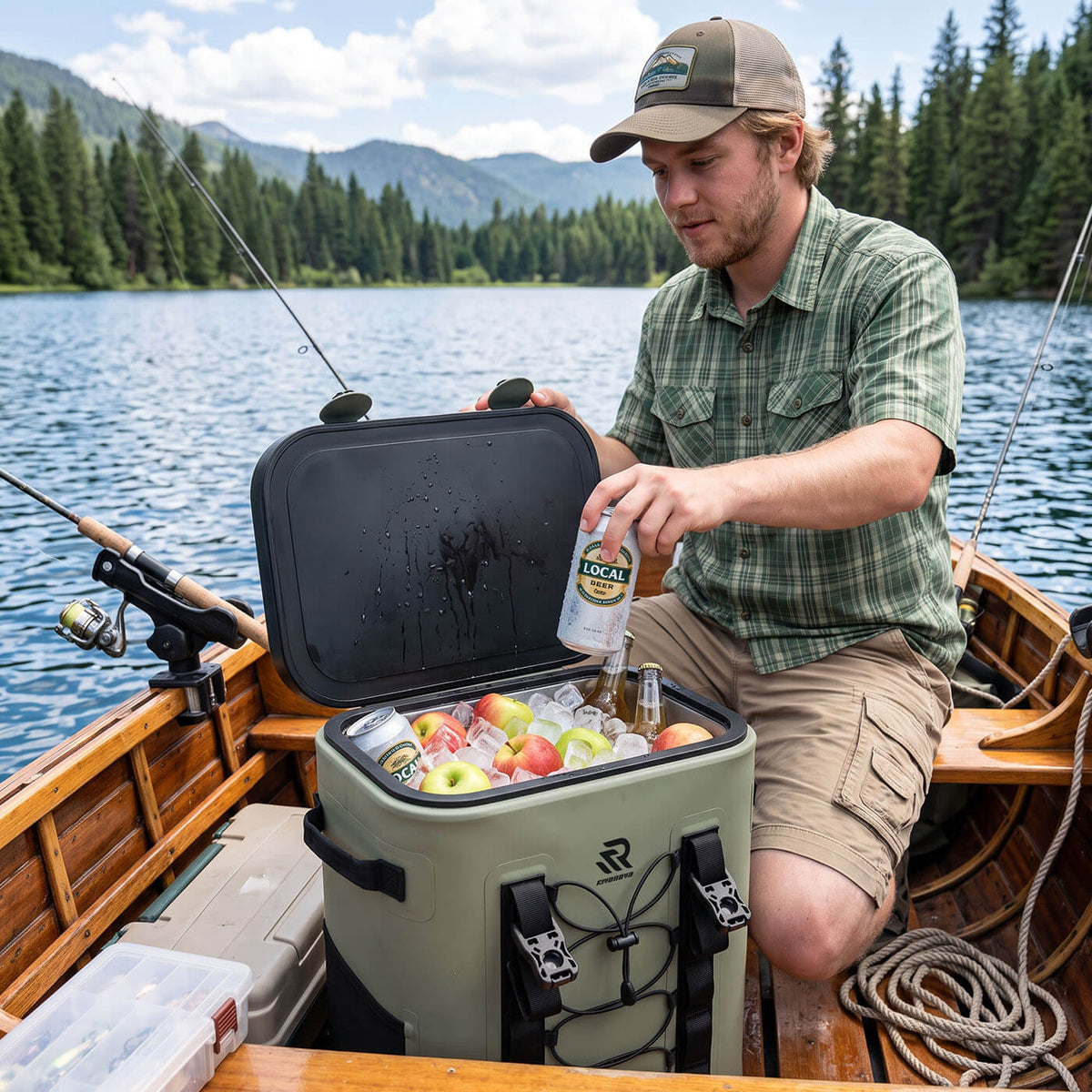 48H insulated RIVONOVA magnetic soft backpack cooler